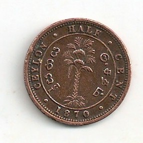 UK Ceilo meio cent 1870