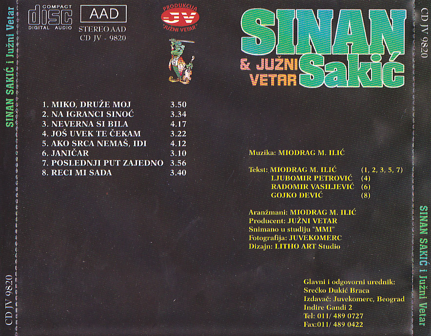 Sinan Sakic Miko druze moj zadnja cd